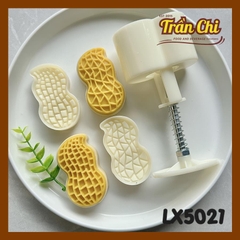 LX5021 - Khuôn Trung Thu Lò Xo 50gr - 02 mặt CỦ LẠC đậu phộng