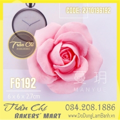 Khuôn silicone hoa HỒNG cánh mỏng BẦU TRÒN (F6192)