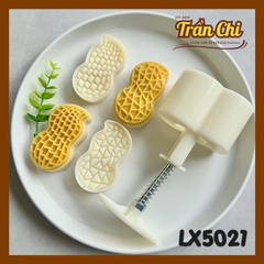 LX5021 - Khuôn Trung Thu Lò Xo 50gr - 02 mặt CỦ LẠC đậu phộng