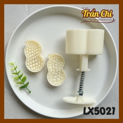 LX5021 - Khuôn Trung Thu Lò Xo 50gr - 02 mặt CỦ LẠC đậu phộng