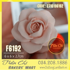 Khuôn silicone hoa HỒNG cánh mỏng BẦU TRÒN (F6192)