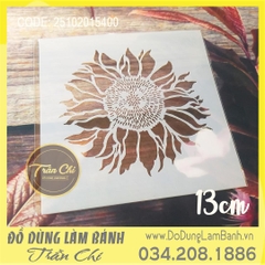 Tấm rắc Stencil HOA HƯỚNG DƯƠNG - 13cm