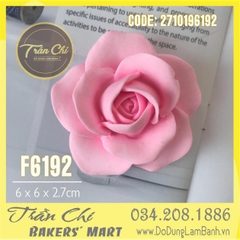 Khuôn silicone hoa HỒNG cánh mỏng BẦU TRÒN (F6192)