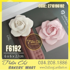 Khuôn silicone hoa HỒNG cánh mỏng BẦU TRÒN (F6192)