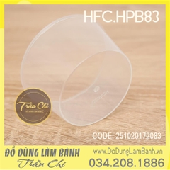 HPB83  - Hộp nhựa Bánh FLAN TRÒN HFC - Lốc 20c (21/3)