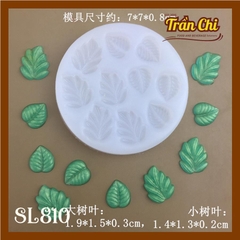 Khuôn silicone Chiếc lá 2 loại 10c nhí NEW (loại dày) (SL810)