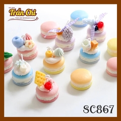Khuôn silicone hình Bánh MACARON 6c LỚN (SC867)