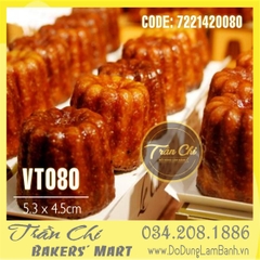 Khuôn silicone vỉ Hoa CÚC CAO CANNELE 8c TRUNG (VT080)