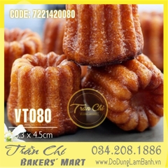 Khuôn silicone vỉ Hoa CÚC CAO CANNELE 8c TRUNG (VT080)