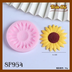 Khuôn silicone hoa Hướng Dương cánh nhọn 6.5cm (SF954)