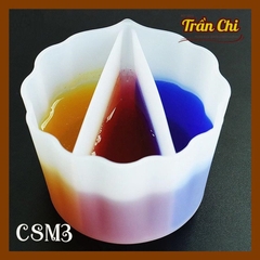 Ca trộn mix màu Silicone - 3 ngăn (CSM3)