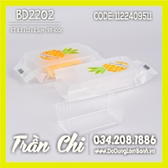 BD2202 - Túi ép BÁNH DỨA nền TRONG mix 4 mẫu Trái Dứa  - Xấp 95-100c (1/10)