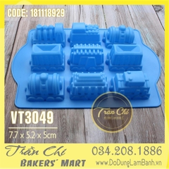 Khuôn silicone vỉ XE LỬA ĐỨNG 9c (VT3049)