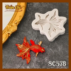 Khuôn silicone CÁ 3 đuôi xòe MẮT NHỎ (SC578)