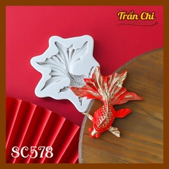 Khuôn silicone CÁ 3 đuôi xòe MẮT NHỎ (SC578)
