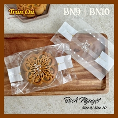 BN9 - Túi ÉP trung thu mẫu BẠCH NGUYỆT Size 9 (125-150gr) (16x9x3cm) - Xấp 95-100c