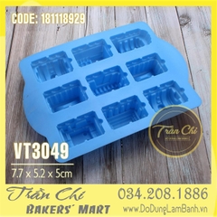 Khuôn silicone vỉ XE LỬA ĐỨNG 9c (VT3049)