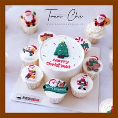 TTXS02 - Topper cắm Silicone - Ông Già Noel cầm quà, thông (4/12)