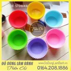 Set 10 khuôn silicone cupcake TRÒN 7cm