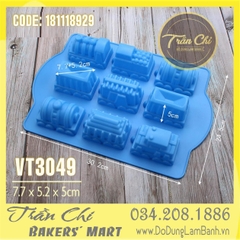 Khuôn silicone vỉ XE LỬA ĐỨNG 9c (VT3049)