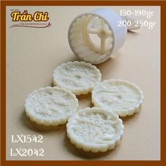 Khuôn ấn trung thu lò xo 200-250gr 04 mặt LONG PHỤNG, Hoa (LX2042)
