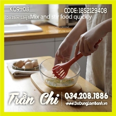 Dụng cụ đánh trứng, gắp trứng đa năng 1 MÀU 29cm (MÀU NGẪU NHIÊN) (KC9408)
