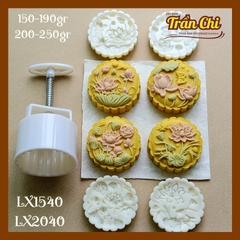 Khuôn ấn trung thu lò xo 200-250gr 04 mặt Ao Sen chữ PHÁT (LX2040)