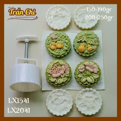 Khuôn ấn trung thu lò xo 150-190gr 04 mặt HỒ LÔ, Cành Hoa (LX1541)