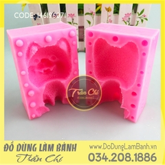 Khuôn silicone Chó Phốc Sóc (2 mảnh)