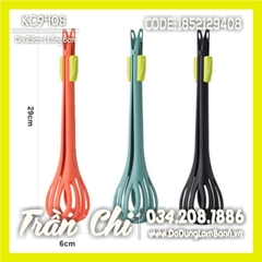 Dụng cụ đánh trứng, gắp trứng đa năng 1 MÀU 29cm (MÀU NGẪU NHIÊN) (KC9408)