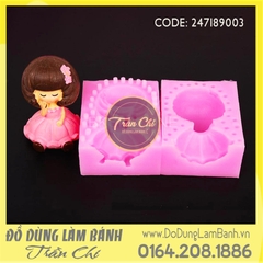 Khuôn silicone baby girl - Pink