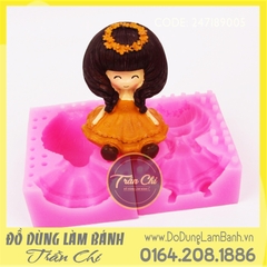 Khuôn silicone baby girl - Orange