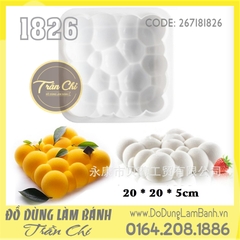 Khuôn silicone trắng gối vuông (1826)