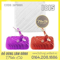 Khuôn silicone trắng vuông sọc xiên (1815)