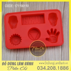 Khuôn silicone vỉ Marvel iron man