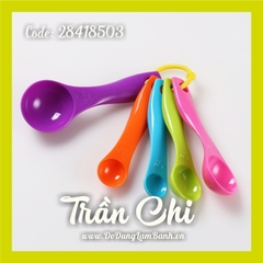 BT5078 - Bộ muỗng đong đo lường 5c NHỎ ĐỦ MÀU (KHOEN TRÒN) (5/5)