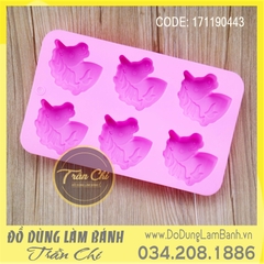 Khuôn silicone vỉ Ngựa Unicorn 6c