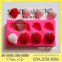 Khuôn silicone Dâu tây 8c