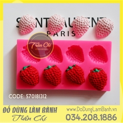 Khuôn silicone Dâu tây 8c