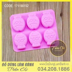 Khuôn silicone vỉ Cá baby 6c