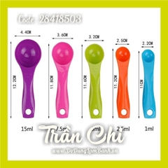 BT5078 - Bộ muỗng đong đo lường 5c NHỎ ĐỦ MÀU (KHOEN TRÒN) (5/5)