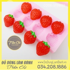 Khuôn silicone Dâu tây 8c
