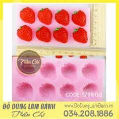 Khuôn silicone Dâu tây 8c