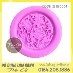 Khuôn silicone Hình cành hoa - Tròn