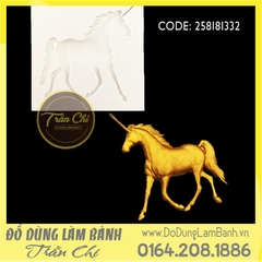 Khuôn silicone Ngựa Unicorn nhí - Xám