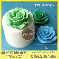 Khuôn silicone hoa HỒNG cánh mỏng NHỎ (SF0061)