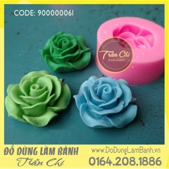 Khuôn silicone hoa HỒNG cánh mỏng NHỎ (SF0061)
