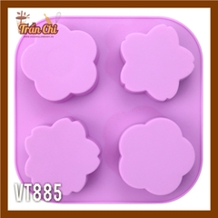 VT885 - Khuôn silicone vỉ Hoa Mai, Đào SAKURA 4c NEW (27/11)