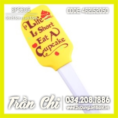 Cây phới vét SPATULA silicone KUTE CHỮ cán nhựa - 25.5cm (MÀU NGẪU NHIÊN) (SP5205)