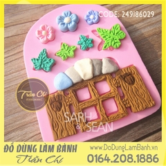 Khuôn silicone Khung cửa và hoa lá